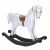 CAVALLO A DONDOLO LEGNO BIANCO 617272 H.31cm