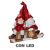 BABBO LED RESINA C/BIMBA ROSSO 616846