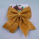 FIOCCO ORO GLITTER CON STELLINE H.24cm AC12471
