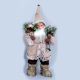 BABBO NATALE CON RACCHETTE MARRONE H80CM EL75719